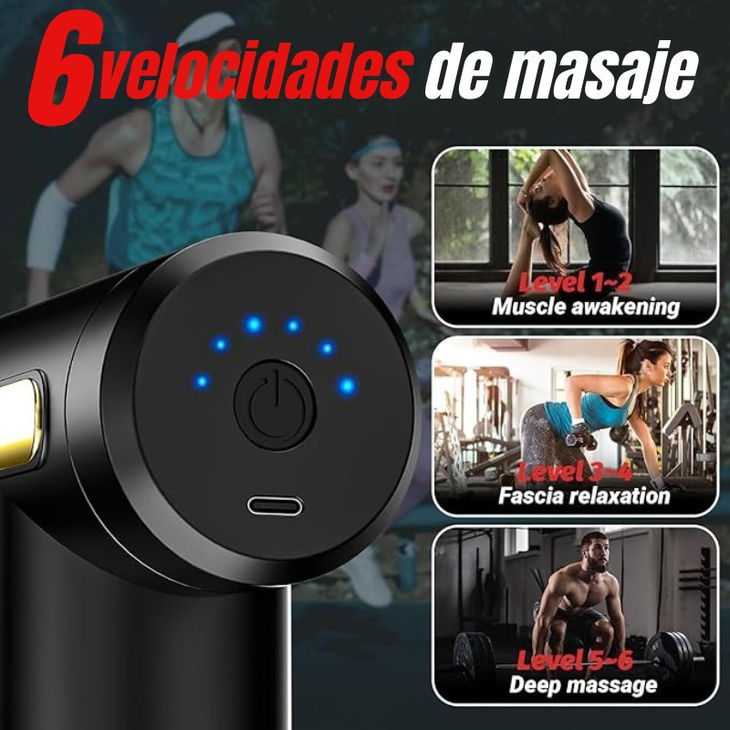 Pistola Masajeador Muscular Turbo Gun