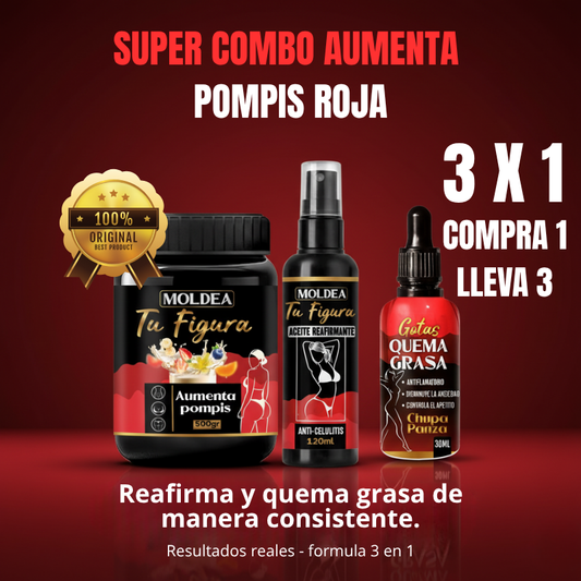 COMBO PROTEINA AUMENTA POMPIS ROJA