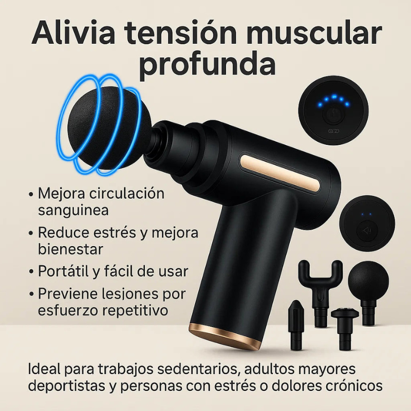 Pistola Masajeador Muscular Turbo Gun